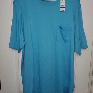 TOMMY BAHAMA LIGHT BLUE POCKET TEE SHIRT